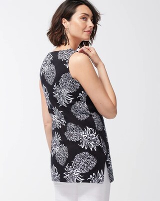 Pima Pineapple Print Pocket Tunic