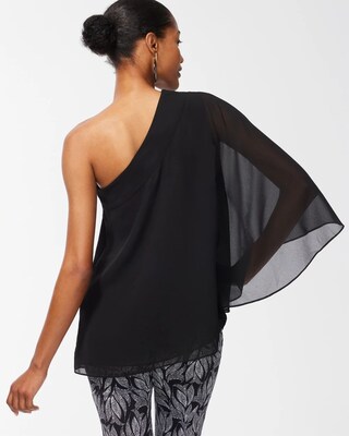 Black One-Shoulder Top