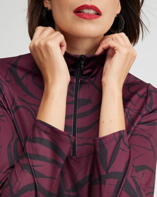 Zenergy UPF Ribbon Print Long Sleeve Top
