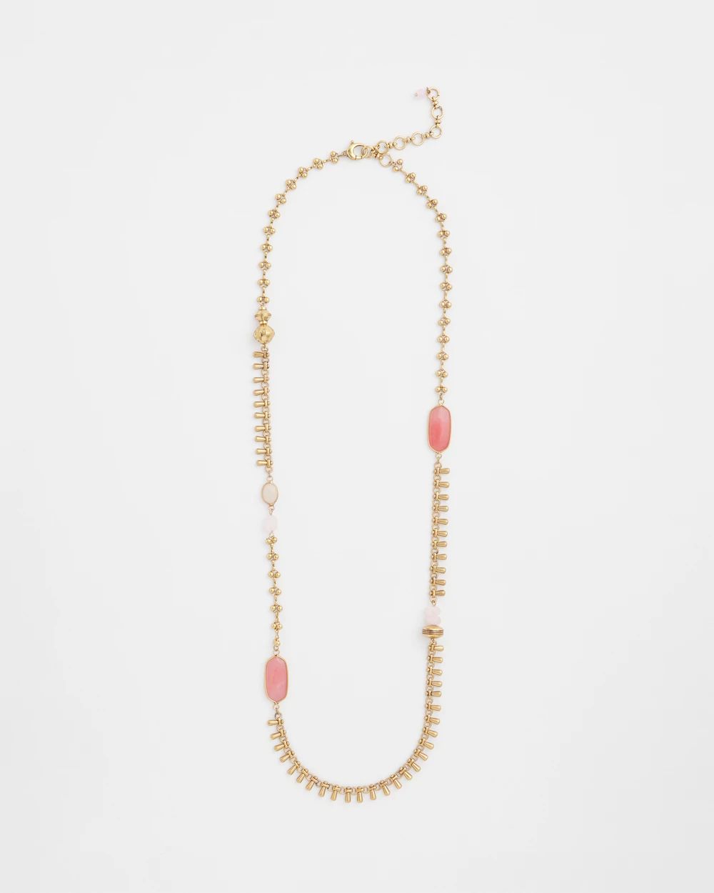 Single Strand Pink Quartz Necklace click to view larger image.