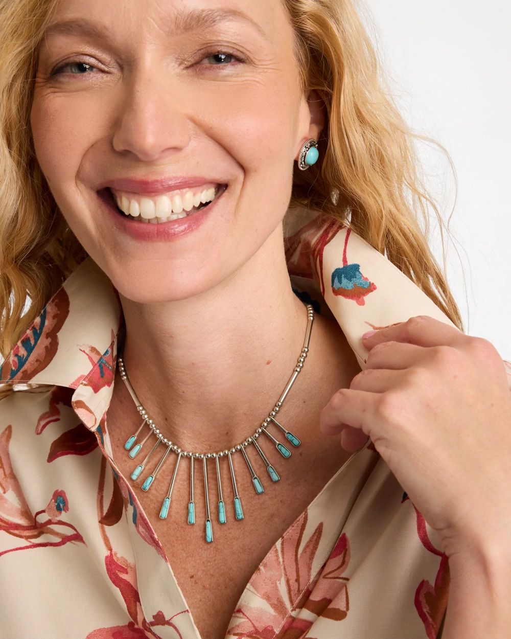 ​​Sliced Bib Necklace click to view larger image.