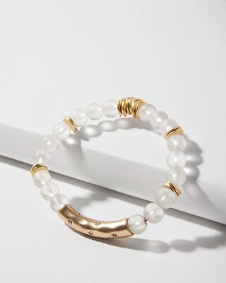 Quartz Bar Stretch Bracelet