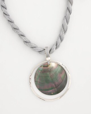 Black Lip Shell Pendant Necklace click to view larger image.