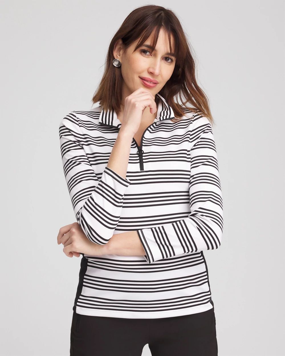 Zenergy® UPF Stripe Long Sleeve Top