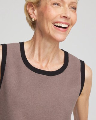 Travelers™ Tipped Sweater Tank click to view larger image.