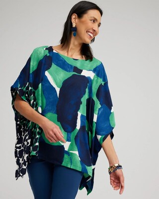 Mosaic Print Poncho