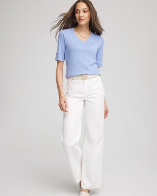 Pima V-Neck Tee click to view larger image.