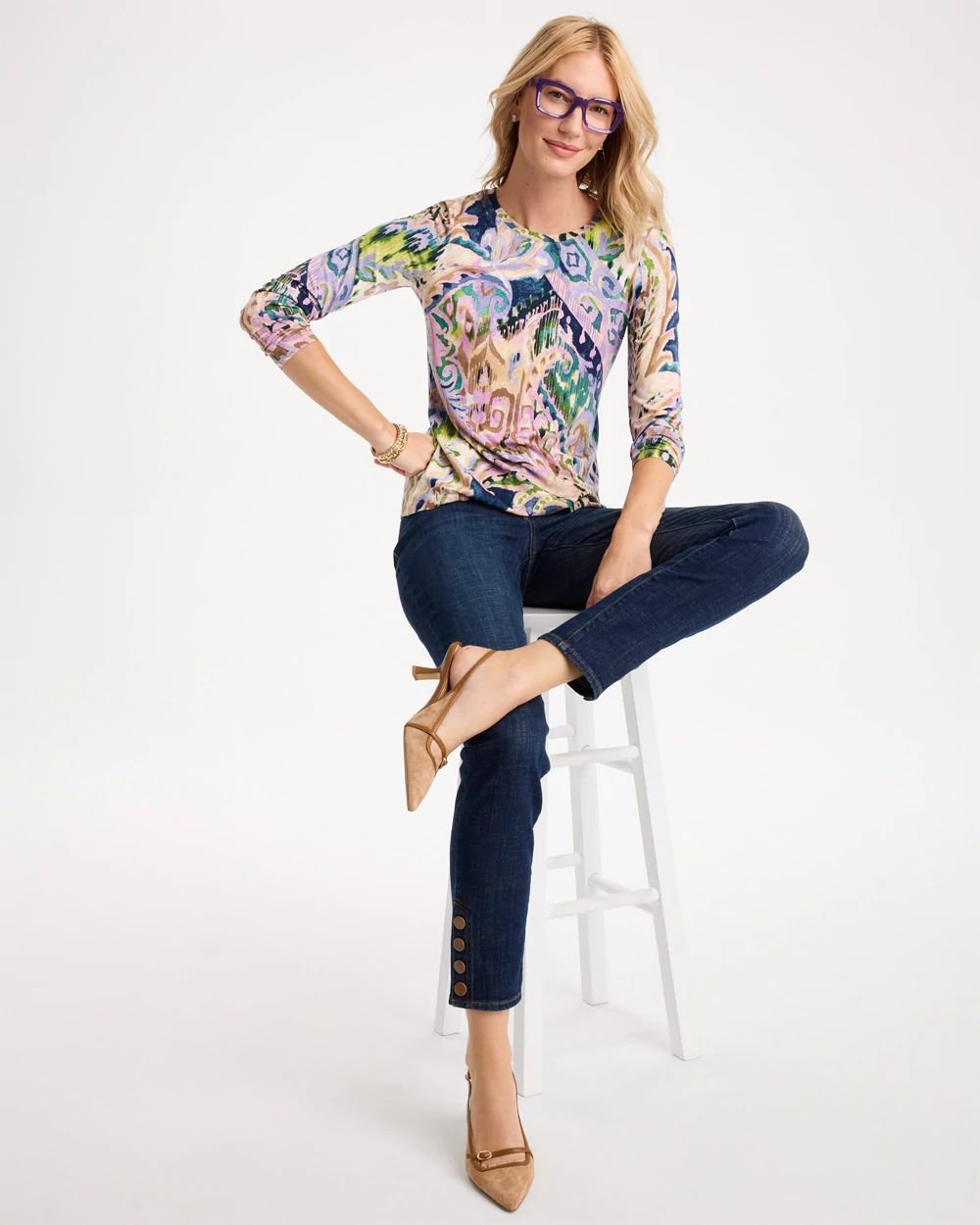 Paisley Touch of Cool™ Layering Tee click to view larger image.