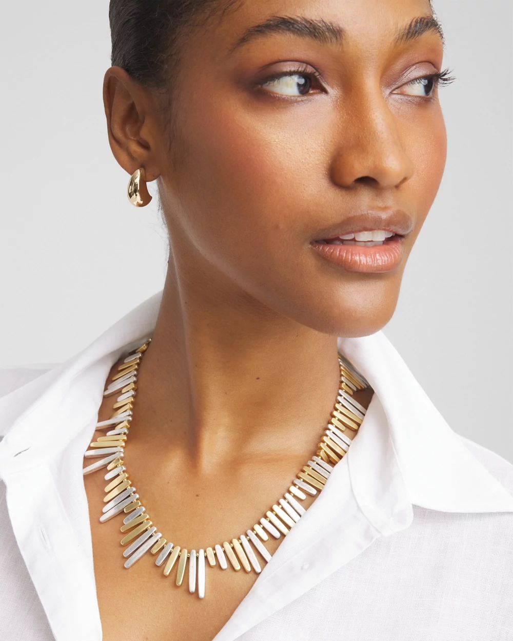 Mixed-Metal Collar Necklace