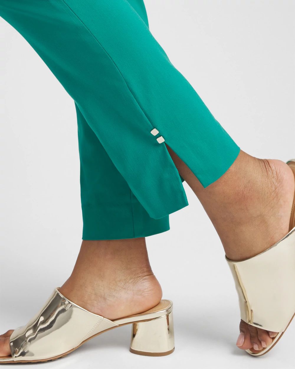 Brigitte Rivet Slit Ankle Pants click to view larger image.