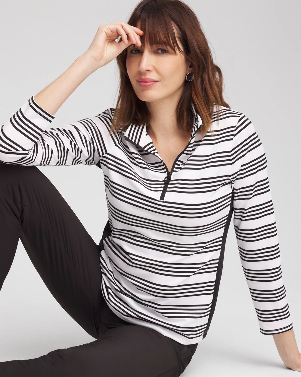 Zenergy® UPF Stripe Long Sleeve Top