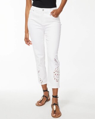Petite Girlfriend Pineapple Eyelets Crops