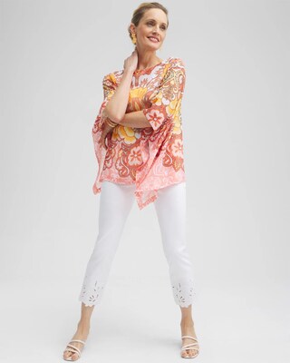 Brigitte Embroidered Slim Cropped Pants click to view larger image.