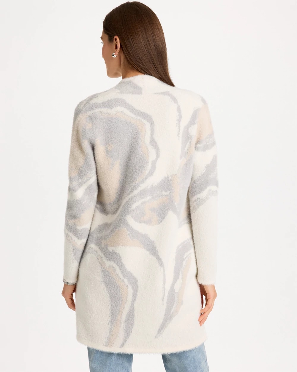 Jacquard Long Sleeve Cardigan