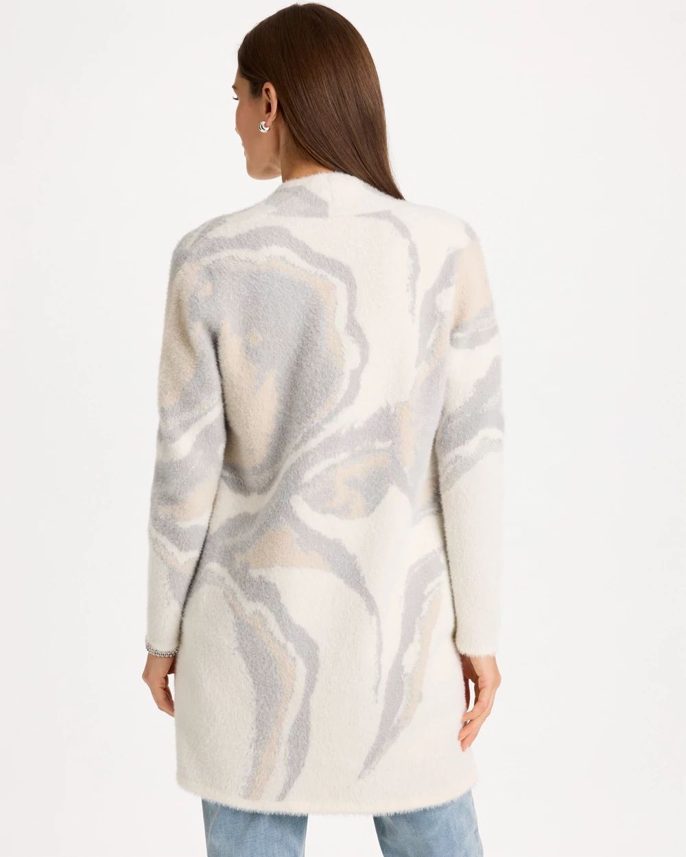 Jacquard Long Sleeve Cardigan click to view larger image.