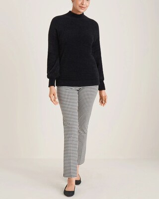 Mock-Neck Eyelash Sweater