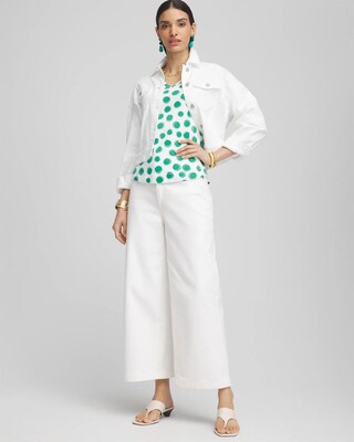 Polka Dot Pima 3/4 Sleeve Everyday Tee click to view larger image.