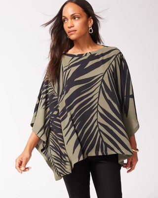 Palm Print Poncho