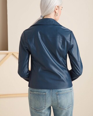 Faux-Leather Moto Jacket