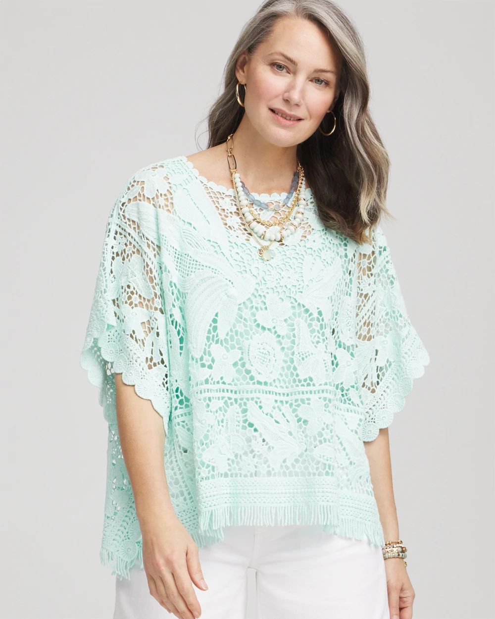 Lace Crochet Poncho