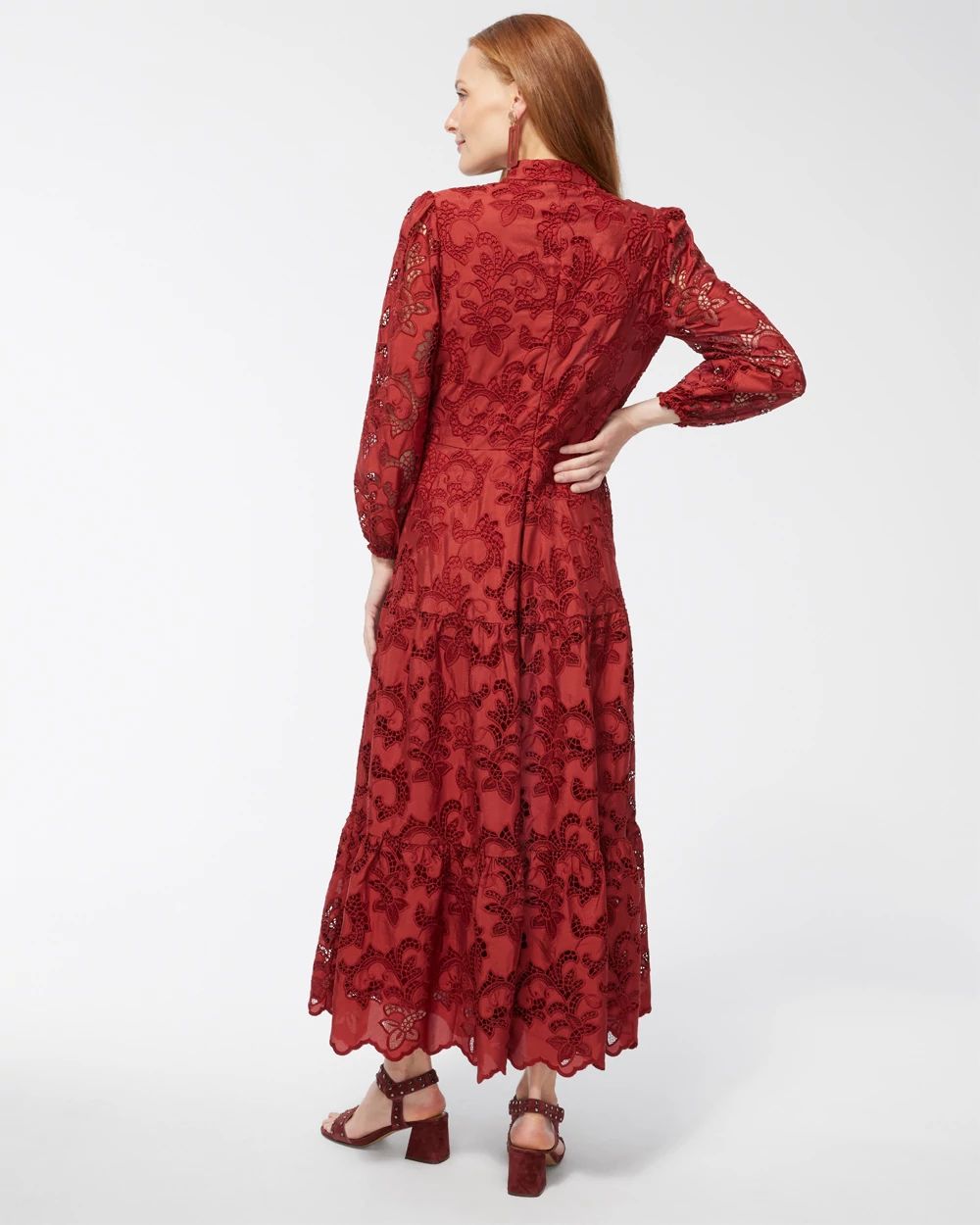 Lace Tiered Midi Dress