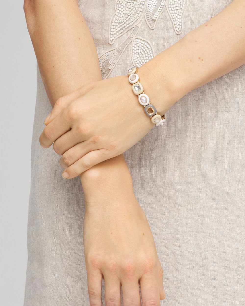 Neutral Stretch Geometric Bracelet
