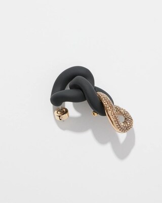 Gold Tone Pavé Link Earrings