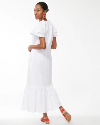 White Gauze Maxi Dress