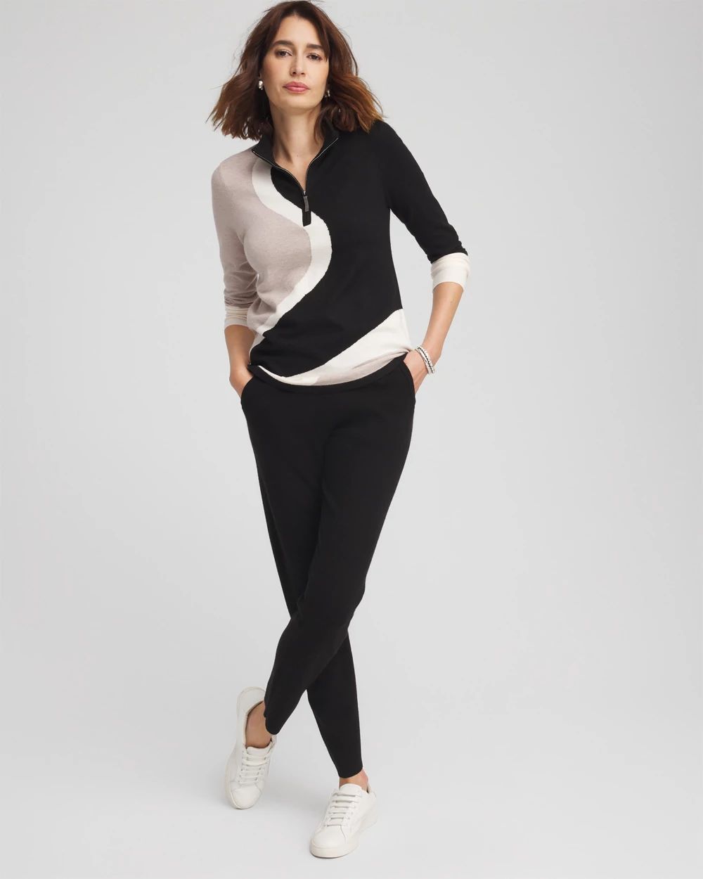 Zenergy® Luxe Cashmere Blend Colorblock Top