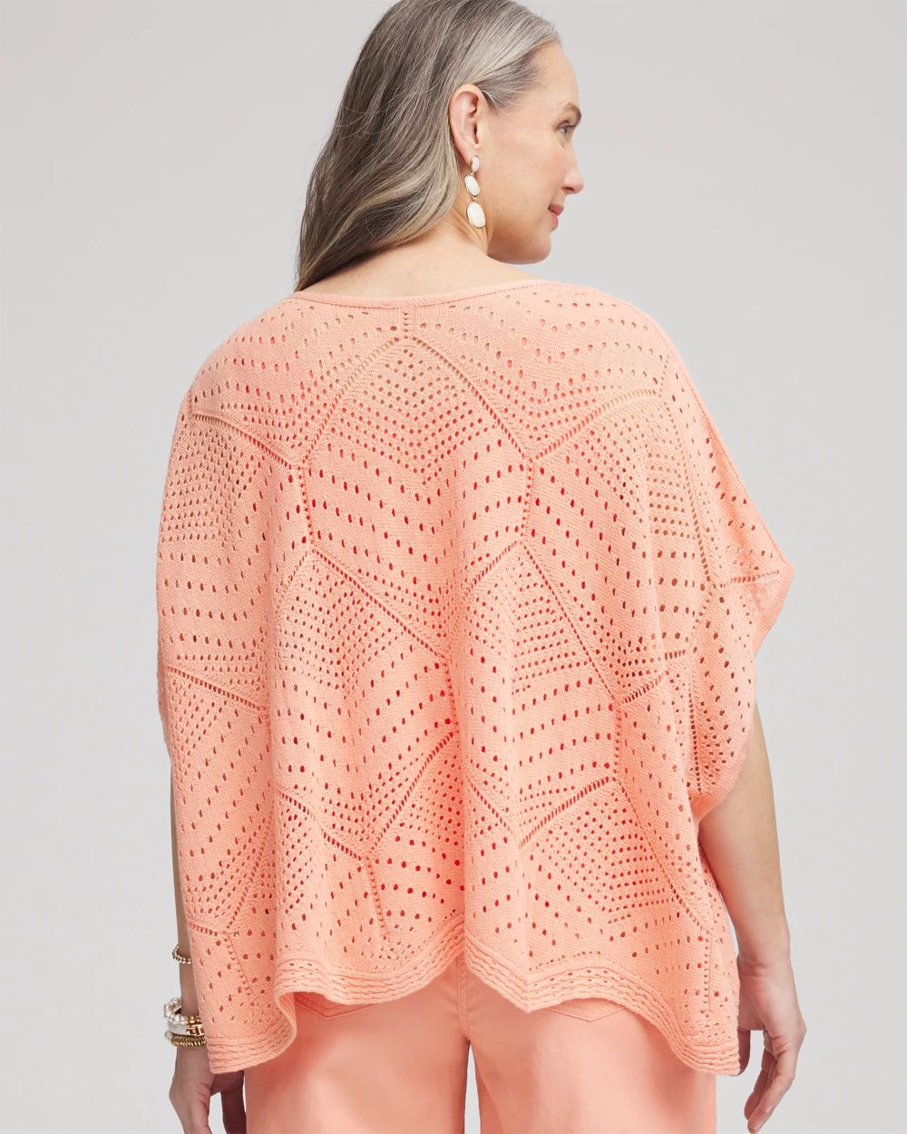 Crochet Boatneck Poncho click to view larger image.