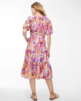 40th Anniversary Paisley Tiered Dress