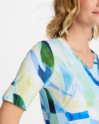 Printed Pima V-Neck Tee click to view larger image.