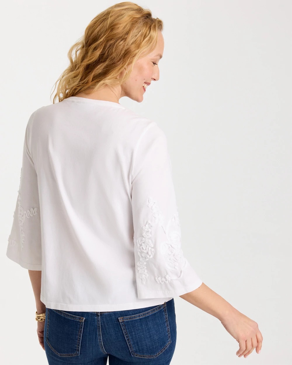 Soutache Elbow Sleeve Tee