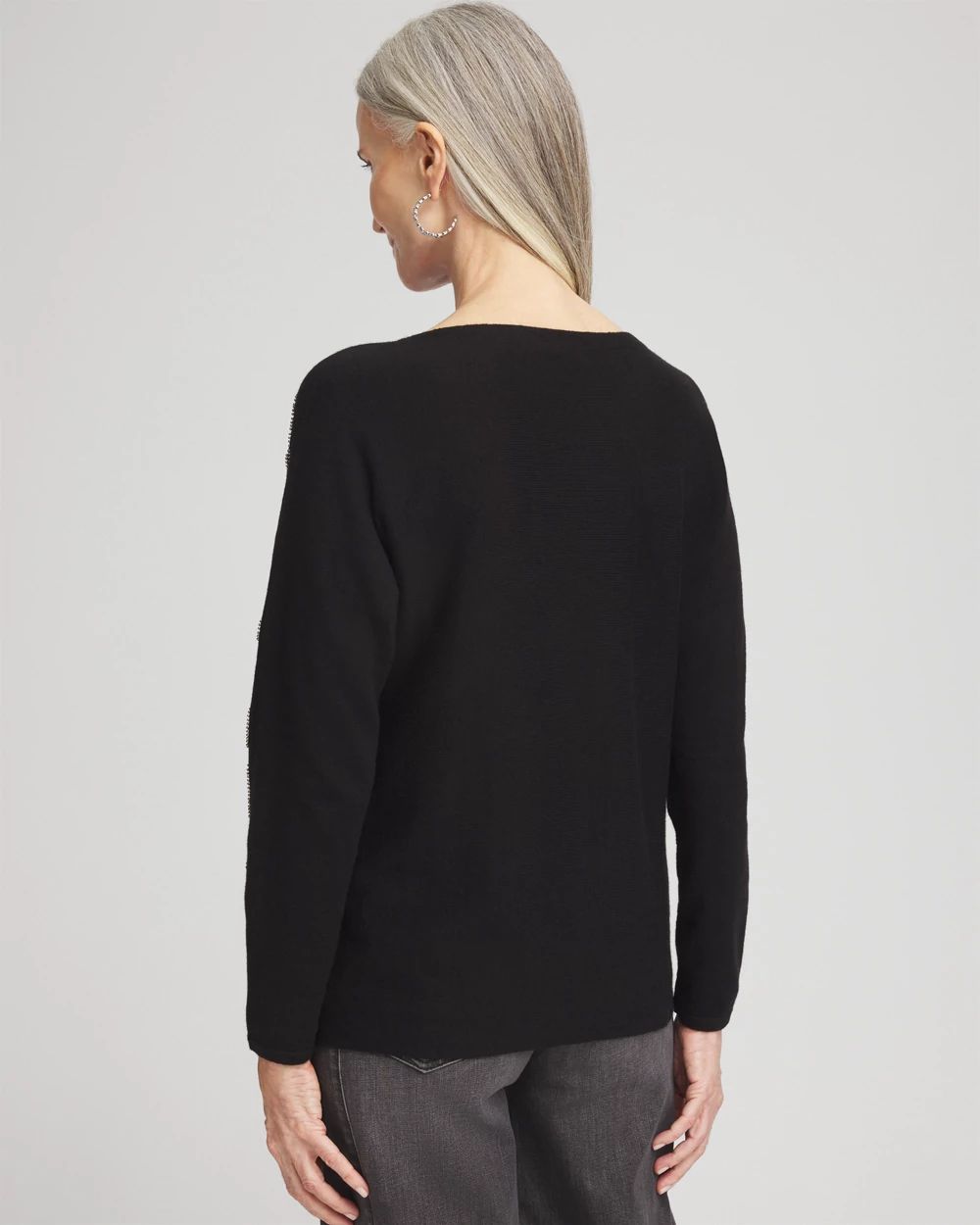 Caviar Bead Dolman Sleeve Sweater