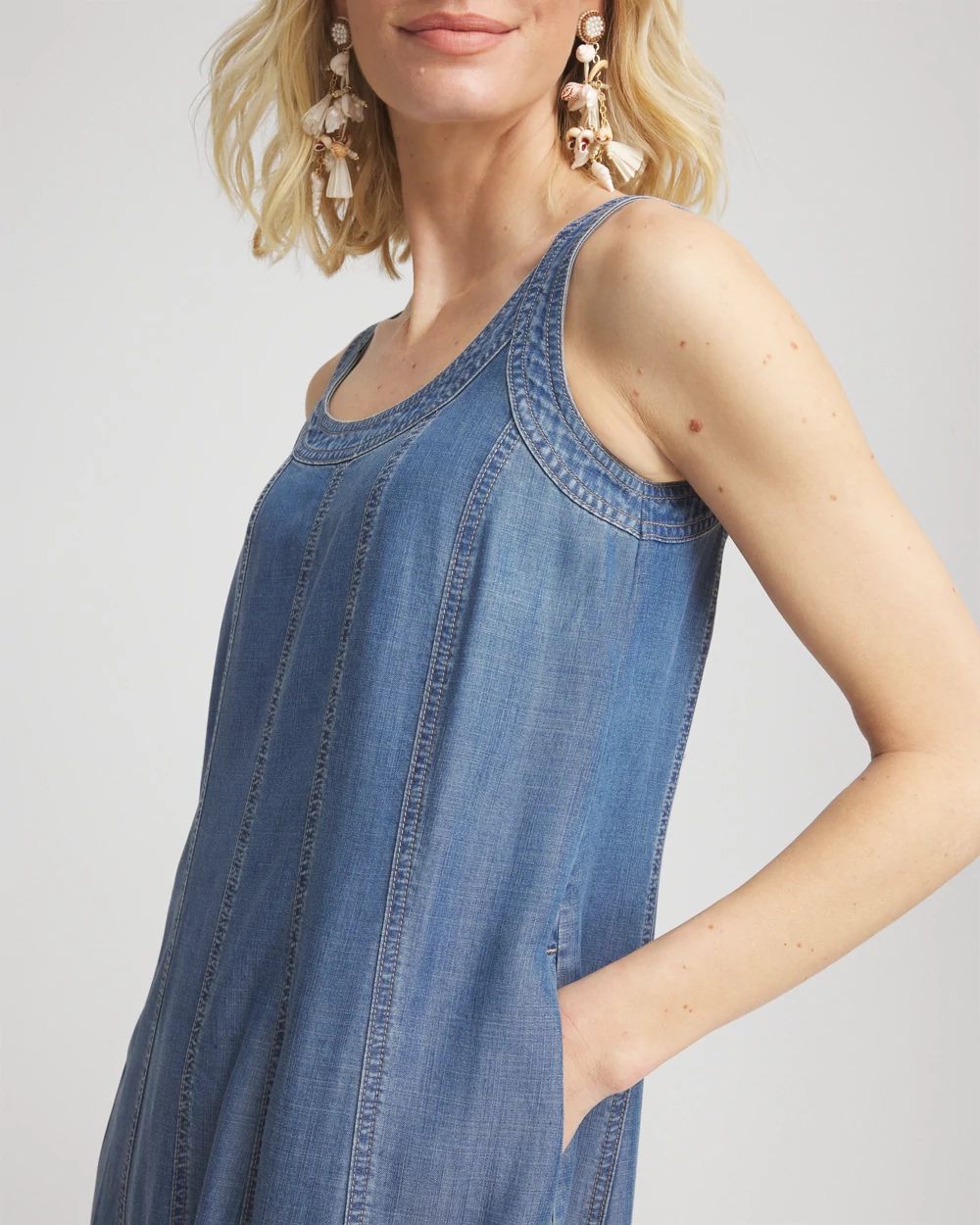 Tencel™ Denim Trapeze-Tank Dress