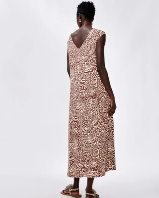 Petite Travelers Animal V-Back Dress