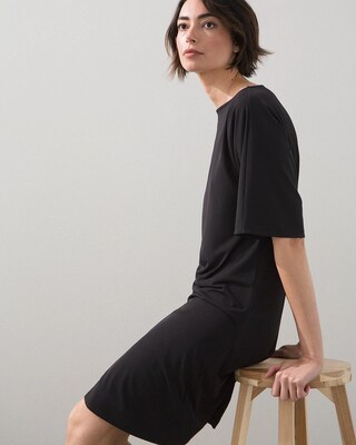 Black Label Easy Boat Neck Dress