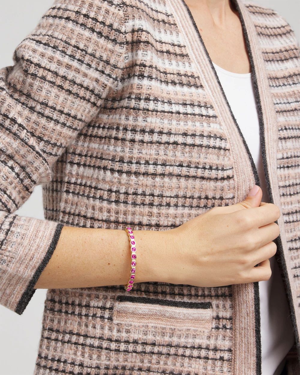 Small Faceted Stretch Bracelet