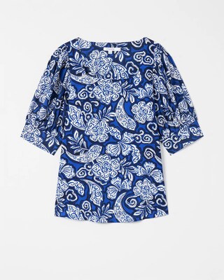 Cool Paisley Square Neck Top