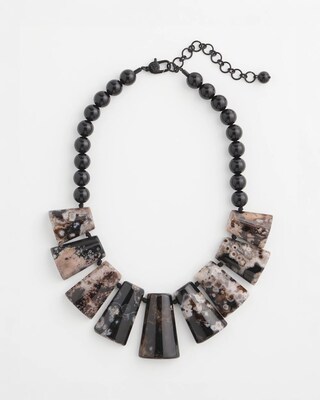 Genuine Agate Stone Bib Necklace