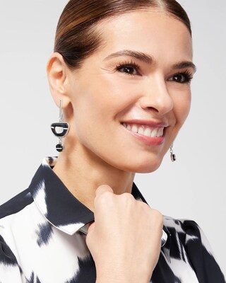 Marble Resin Drop Earrings