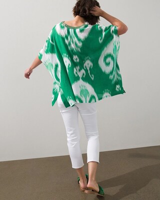 Embellished V-neck Poncho