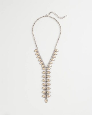 Vertical Pear Shaped Y-Drop Necklace click to view larger image.