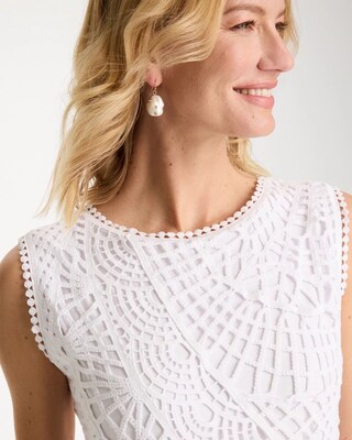 Cotton Crochet Sleeveless Tank click to view larger image.