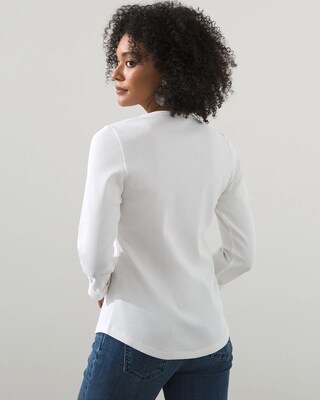 Ribbed Sweetheart Neck Tee