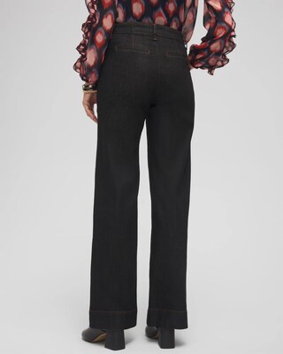 High Rise Wide Leg Jeans click to view larger image.