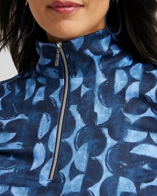 Zenergy® UPF Half Moon Print Long Sleeve Top