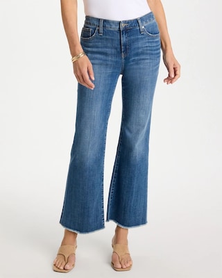 Girlfriend Frayed Flared Jeans