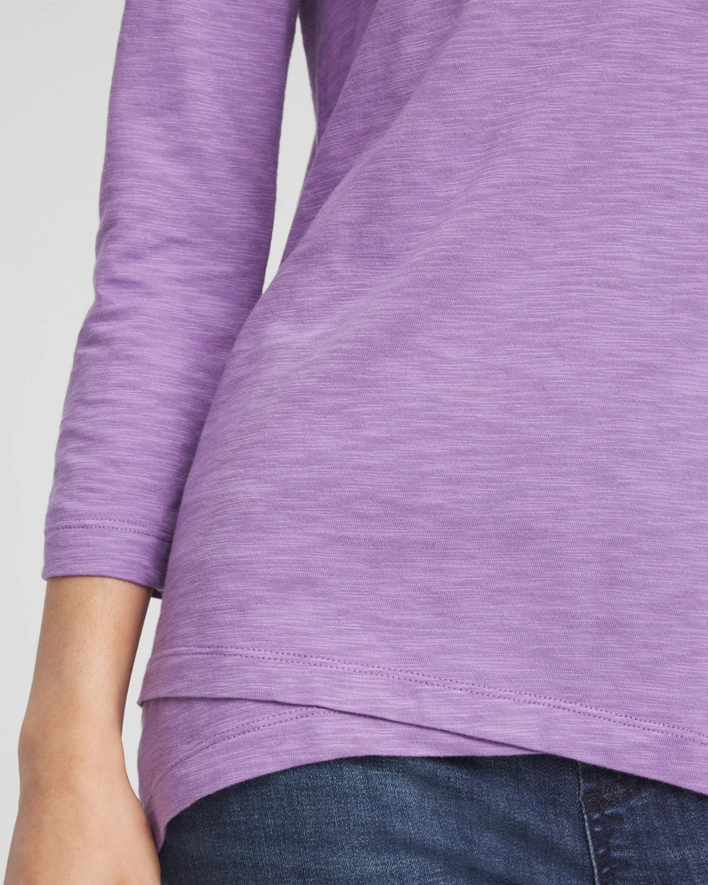 3/4 Sleeve Overlap Tunic