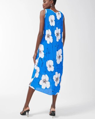 Black Label Georgette Floral Pleated Dress
